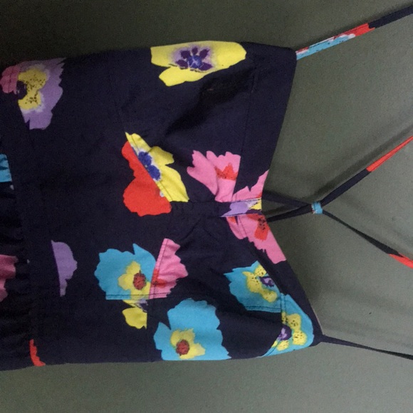 Mini sundress navy blue background floral - Picture 2 of 3